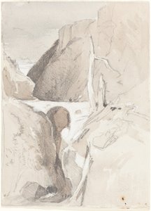Gorge med trädstubbar av John Sell Cotman