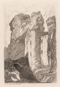 Liber Studiorum: Raglan Castle, Monmouthshire av John Sell Cotman