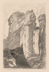 Liber Studiorum: Platta 24, Ragland Castle, Monmouthshire av John Sell Cotman