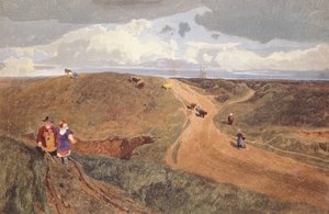 Mousehold Heath, Norwich, ca 1810 (penna, wc på papper) av John Sell Cotman