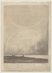 Recto: En effekt av parhelion sedd från Hunstantons fyr den 6 juli 1816 av John Sell Cotman