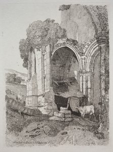 Rievaulx Abbey, Yorkshire av John Sell Cotman