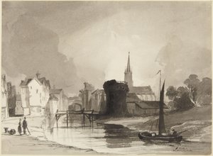 Flodscen av John Sell Cotman