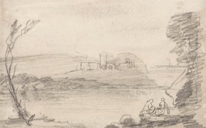 Ruin on a Lake, på Richard Wilsons sätt av John Sell Cotman