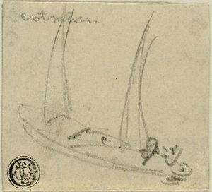 Segelbåt av John Sell Cotman