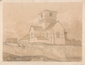 Sydostlig vy över kyrkan i Lery, nära Pont-de-l