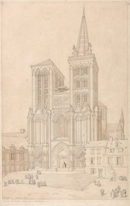 S:t Peter i Lisieux, Normandie: Västra framsidan av John Sell Cotman