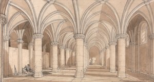Baronernas sal, Mont Saint Michel av John Sell Cotman