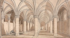Baronernas sal, Mont Saint Michel av John Sell Cotman