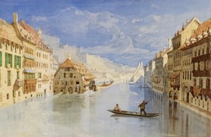 Citadellet ovanför Namur i Belgien, från floden Sambre av John Sell Cotman