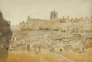 The Market Place, Norwich, hämtat från Mr Coopers, 1807