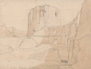 Utsikt över Donjon på Chateau Gaillard, nära Andelys, Normandie av John Sell Cotman