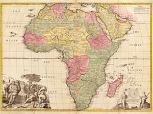 Afrika, från Modern Geography, c.1725