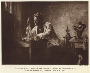Alfred Gilbert, engelsk skulptör (fotogravyr) av John Seymour (after) Lucas