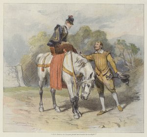 Denises hjärta (chromolitho) av John Seymour Lucas
