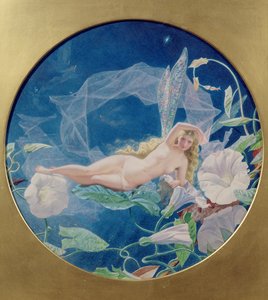The Morning Glory Fairy (wc & kroppsfärg på papper)