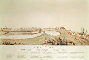 Manitoba, visar en handelsstation för Hudson Bay Company, 1871
