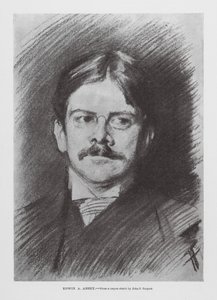 Edwin A Abbey (gravyr) av John Singer (after) Sargent