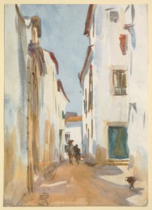 En gatuscen, Spanien av John Singer Sargent