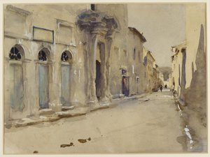 A Street in Spain (akvarell över grafit med inslag av kroppsfärg) av John Singer Sargent