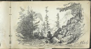 Alpinlandskap, Ötztal, Österrike av John Singer Sargent
