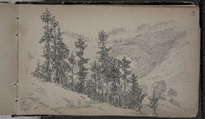 Alpinlandskap, Zell am See, Österrike av John Singer Sargent