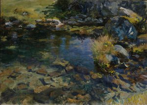 Alpbassäng, 1907 av John Singer Sargent