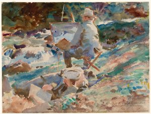 En konstnär vid hans staffli av John Singer Sargent
