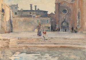 Campo dei Frari, Venedig, ca. 1880. av John Singer Sargent