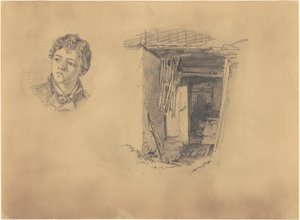 Chef för en pojke; och ingången till en shack av John Singer Sargent