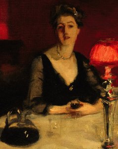 Le Verre de porto: detail of Edith Vickers  av John Singer Sargent