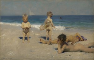Neopolitanska barn som badar, 1879 av John Singer Sargent