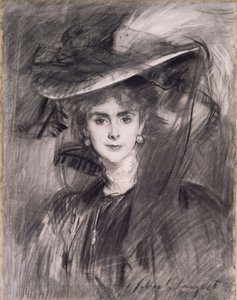 Olga, friherrinna de Meyer, 1900-1910 av John Singer Sargent