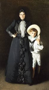 Porträtt av fru Edward L. Davis och hennes son Livingston Davis av John Singer Sargent