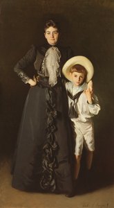 Porträtt av Mrs. Edward L. Davis och hennes son, Livingston Davis, 1890