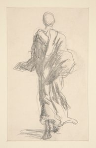 Bakifrån av en draperad figur av John Singer Sargent