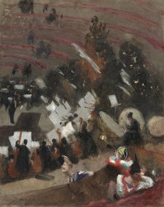 Repetition av Pasdeloup Orchestra på Vintercirkusen, ca. 1879. av John Singer Sargent