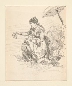 Sittande figur av en kvinna av John Singer Sargent