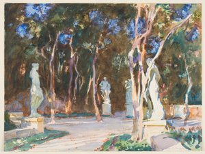 Shady Paths, Vizcaya (wc over graphite on paper) av John Singer Sargent