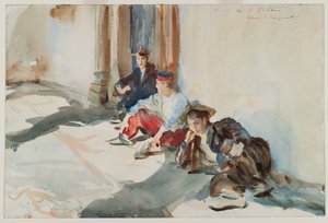 Spanska soldater, ca 1902-03 (wc på papper) av John Singer Sargent