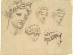 Studier för "Apollo och muserna" av John Singer Sargent