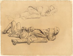 Studier för "Gassed" av John Singer Sargent