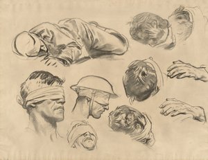 Studier för Gassed, 1918-1919. av John Singer Sargent