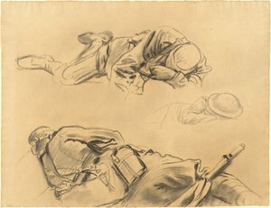 Studier för Gassed, 1918-1919. av John Singer Sargent