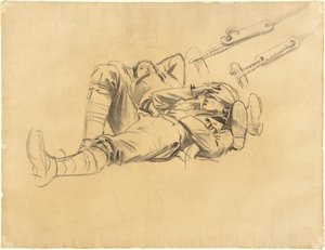 Studier för "Gassed" [recto] av John Singer Sargent