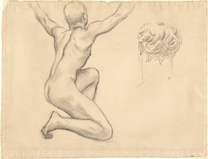 Studier för "The Unveiling of Truth" av John Singer Sargent