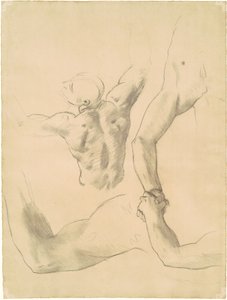 Studier för "Two Classical Male Figures Wrestling" av John Singer Sargent