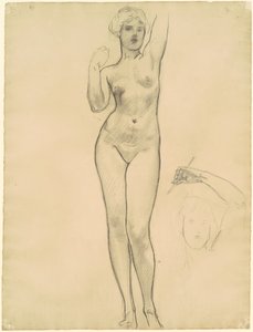 Studier av Afrodite för Afrodite och Eros, 1919-1920. av John Singer Sargent