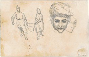 Studier av bönder [verso] av John Singer Sargent