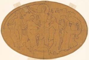 Studie för Apollo och muserna, ca. 1921. av John Singer Sargent